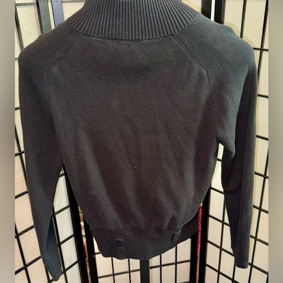 Massimo Black Asymmetrical Zip Up Cardigan Size XL - Picture 2 of 4